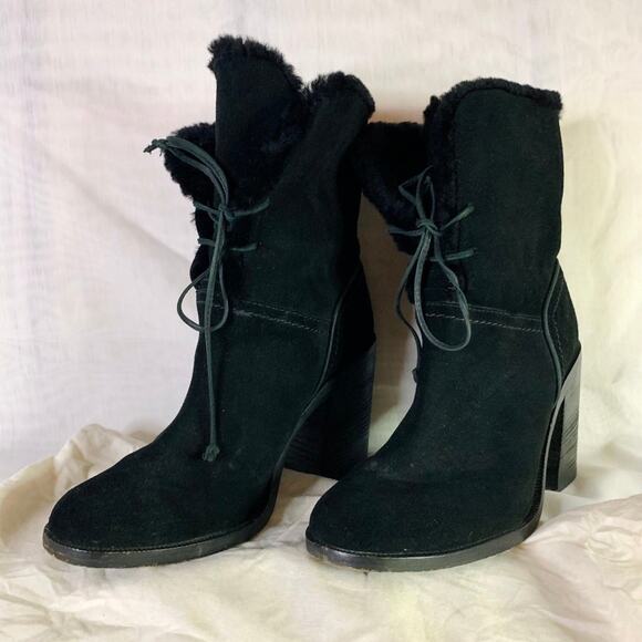 Ugg Jerene Boot Black Size 7.5 Original Dustbag - Picture 4 of 10